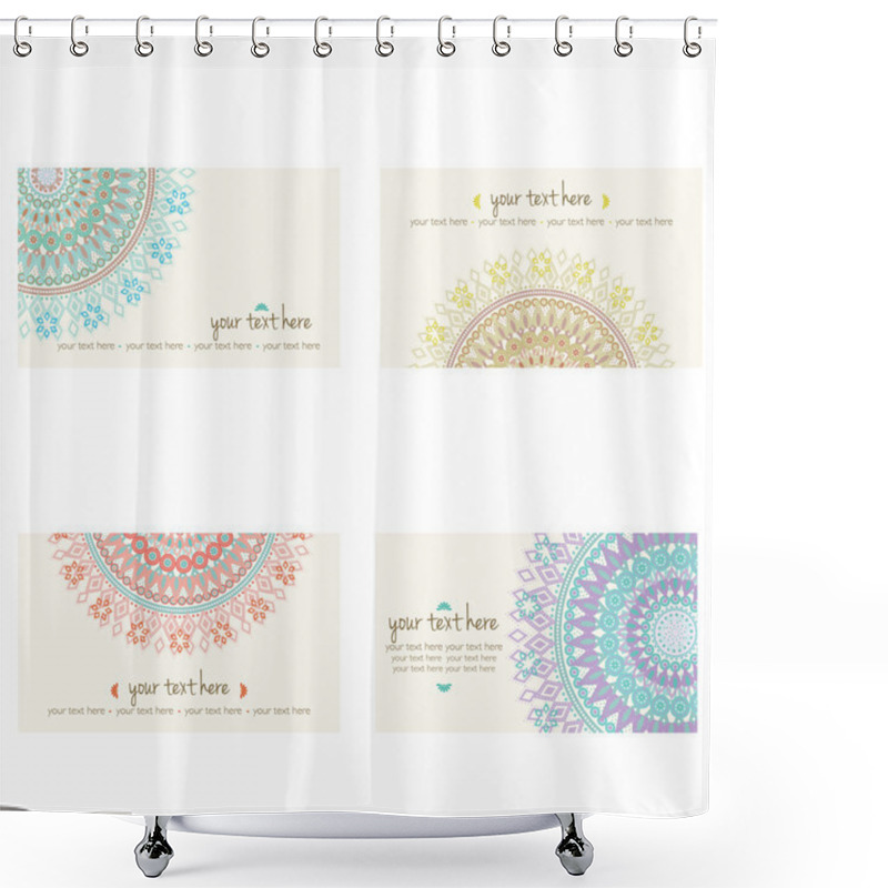 Personality  Abstract Flower Mandala. Shower Curtains