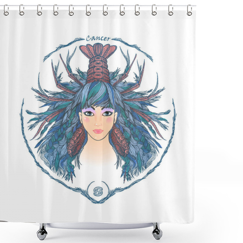 Personality  Zodiac Sign. Cancer Shower Curtains