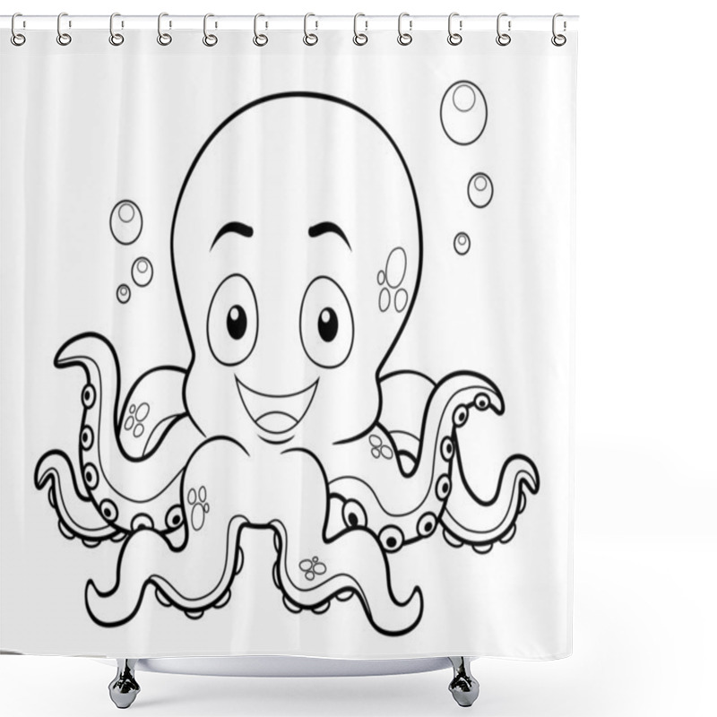 Personality  Cartoon Octopus Shower Curtains