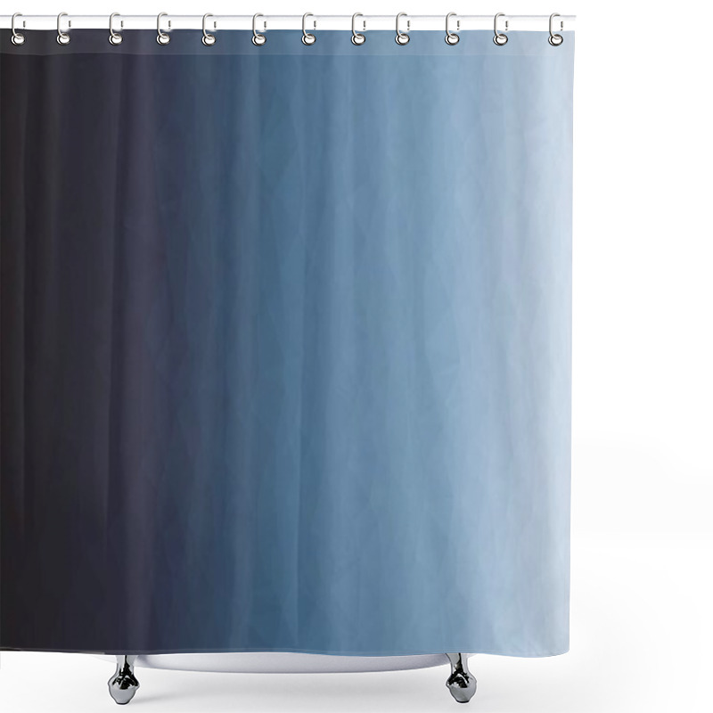 Personality  Blue Gradient And Geometric Background With Poly Pattern Shower Curtains