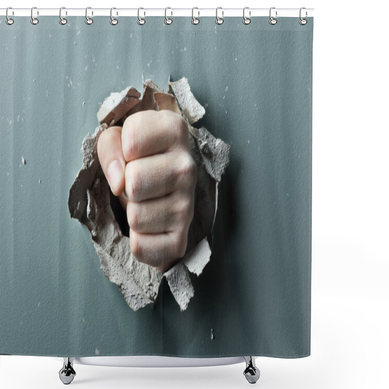 Personality  Fist Shower Curtains