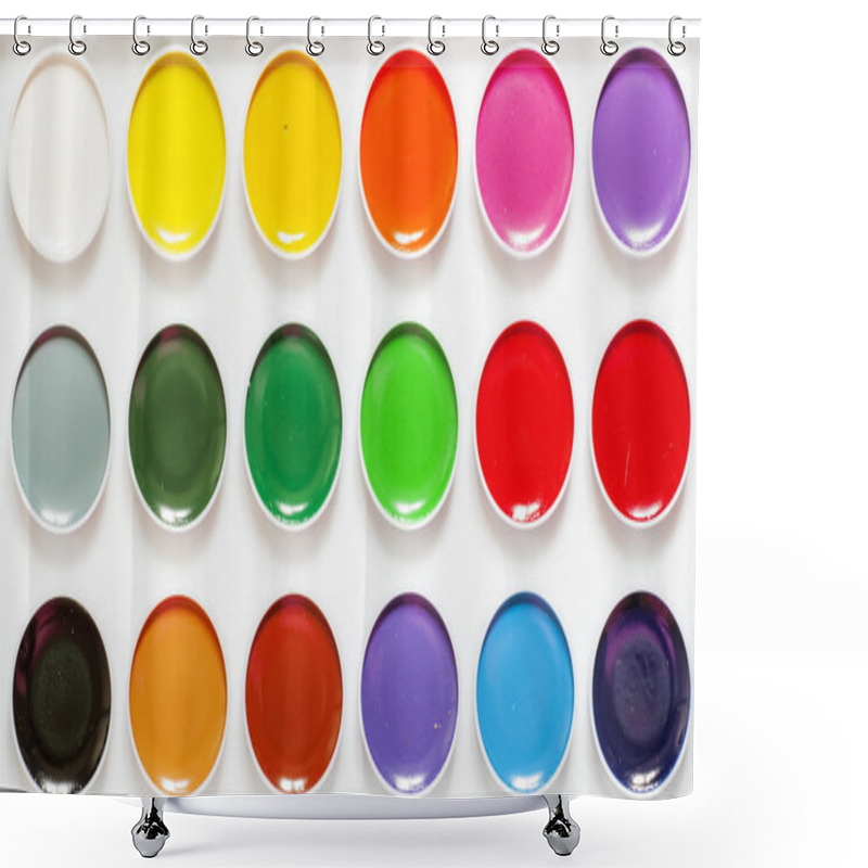 Personality  Palette Of Paints For Drawing Shower Curtains