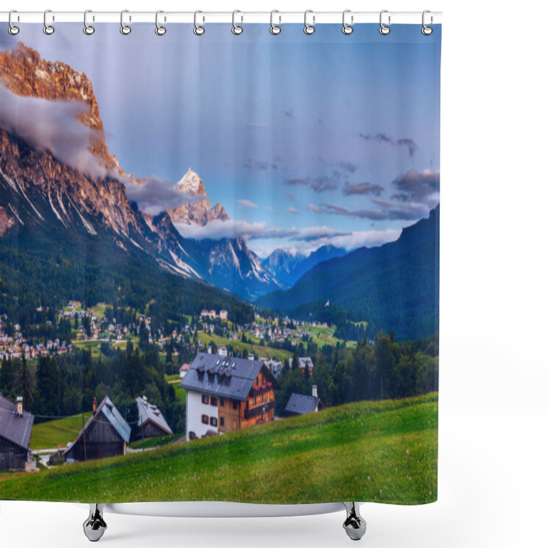 Personality  Boite Valley With Monte Antelao, The Highest Mountain In The Eastern Dolomites In Northeastern Italy, Southeast Of The Town Of Cortina D'Ampezzo, In The Region Of Cadore, Italy. Shower Curtains