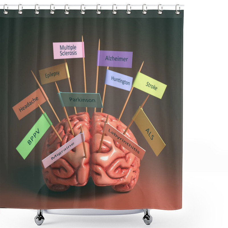 Personality  Brain Degenerative Diseases Shower Curtains