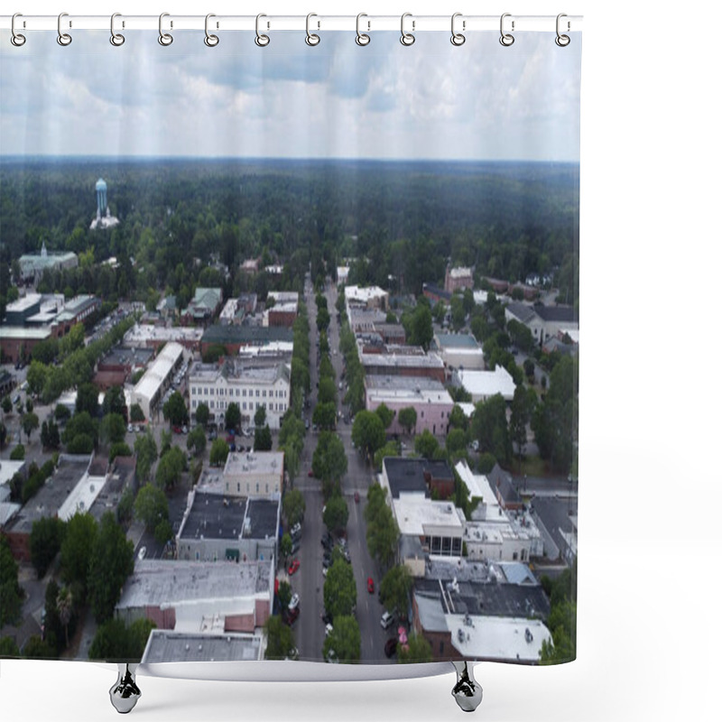 Personality  The Bird's Eye View Of The Streets Of Aiken. South Carolina, USA. Shower Curtains