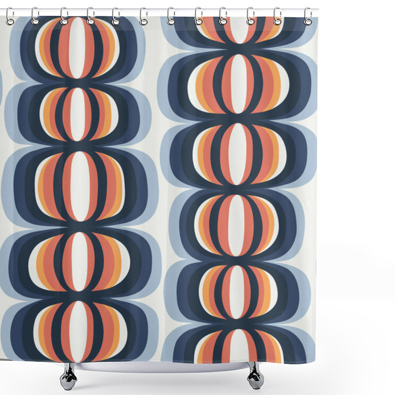 Personality  Abstract Seamless Pattern With Round Shapes Shower Curtains