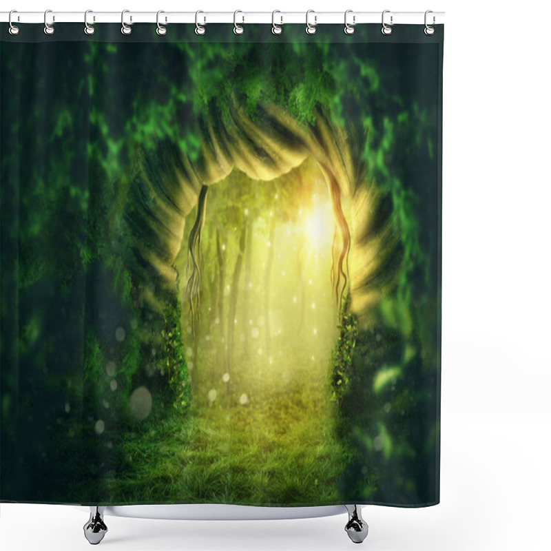 Personality  Magic Dark Forest Shower Curtains