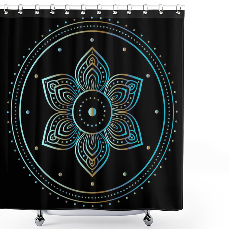 Personality  Silver Mandala Shower Curtains