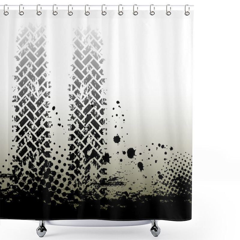 Personality  Tire Tracks Background Shower Curtains