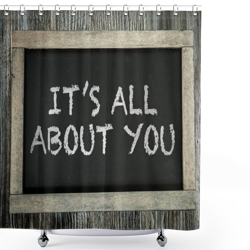 Personality  Its All About You On Chalkboard Shower Curtains