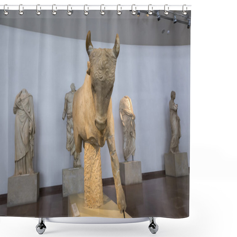 Personality  Ancient Exhibits  Of The Philippeion At Olympia, Greece. The Arc Shower Curtains