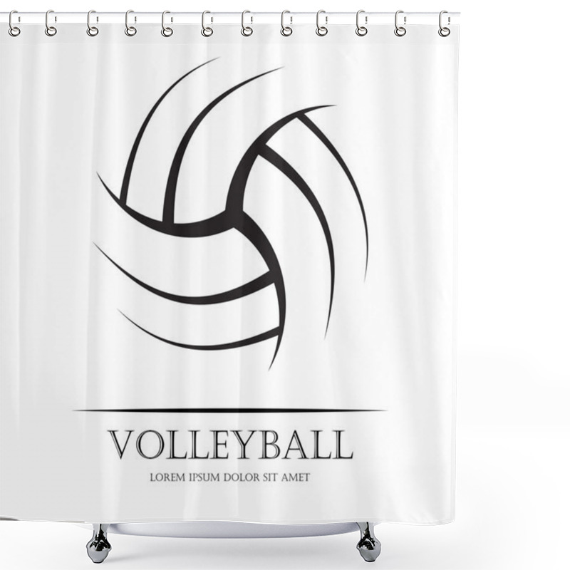 Personality  Volleyball Background Ball Shower Curtains