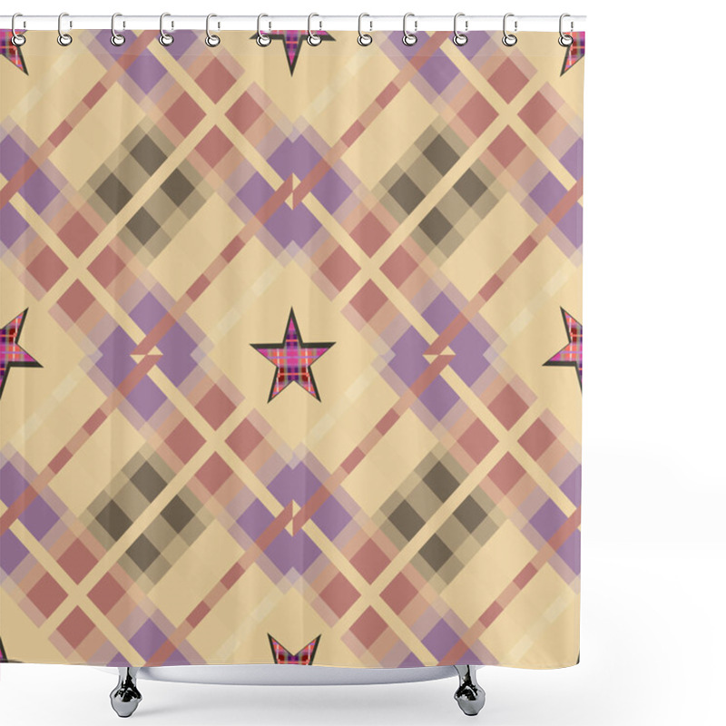 Personality  Vector, Plaid Pattern For Western Themed Ranch Upholstery, Quilting, Mens Merchandise Packaging, Scrapbooking Or Festive Decorations. Shower Curtains