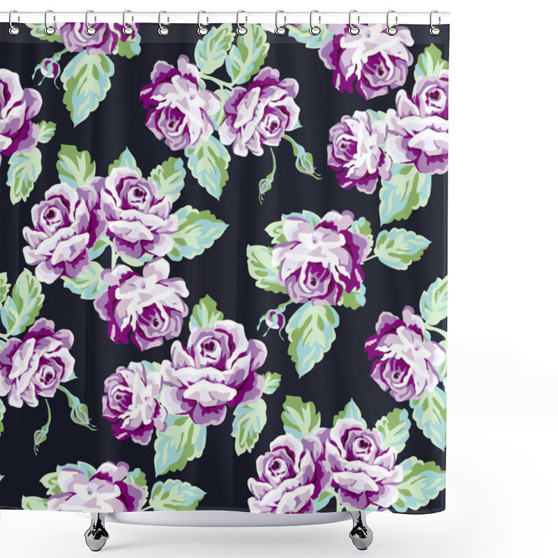 Personality  Roses Seamless Pattern Shower Curtains