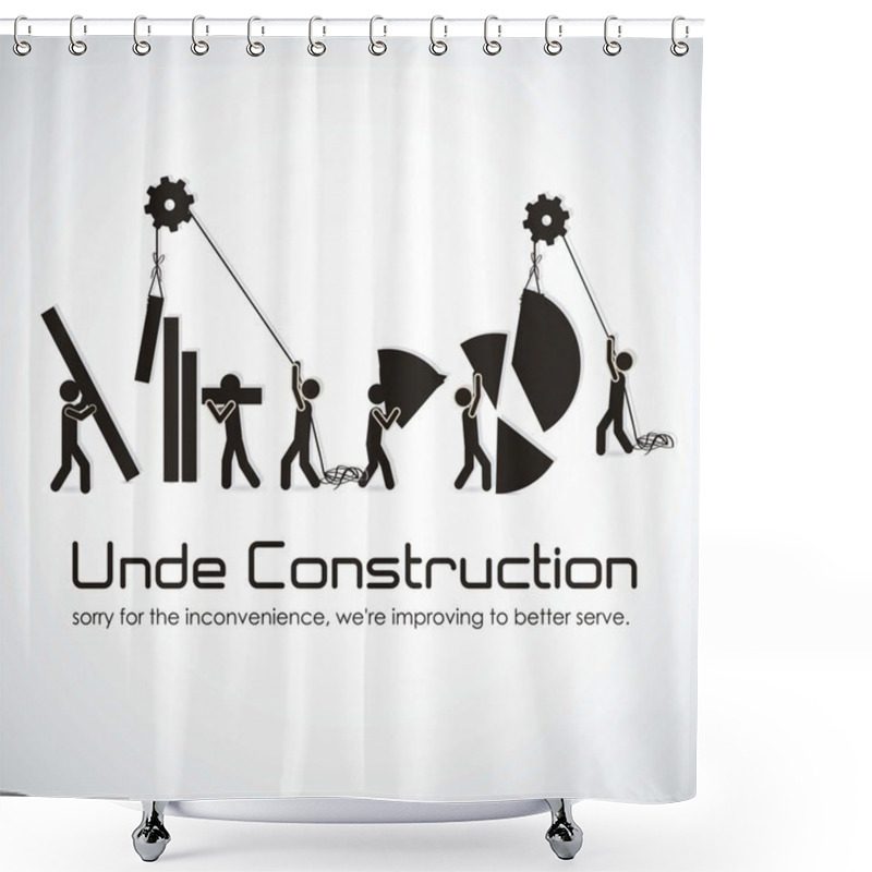 Personality  Under Construction Shower Curtains