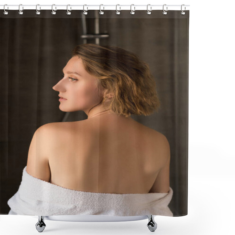 Personality  Young Woman In Towel Shower Curtains