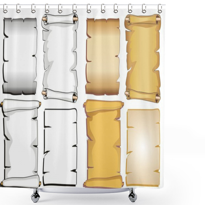 Personality  Old Parchment Scroll Set Shower Curtains