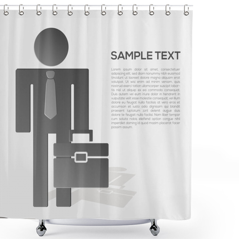 Personality  Vector Business Man In Formal Suit Shower Curtains