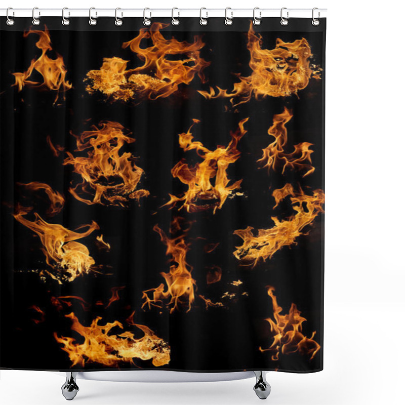 Personality  Isolated Flames - Set Shower Curtains