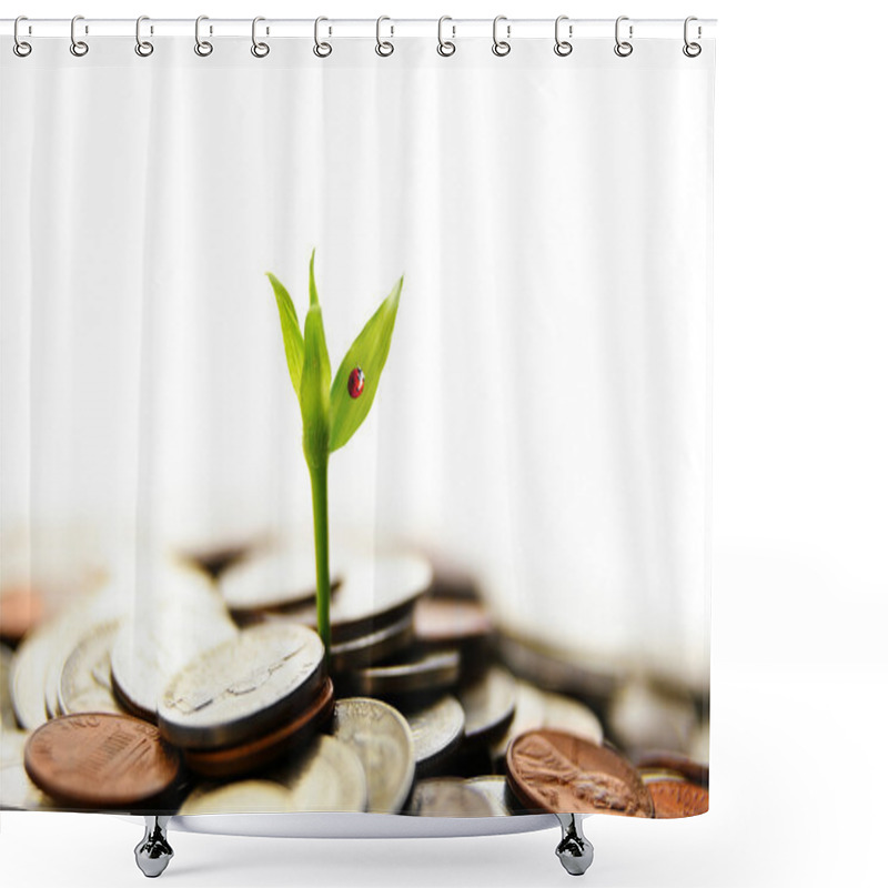 Personality  Growing From Money Shower Curtains