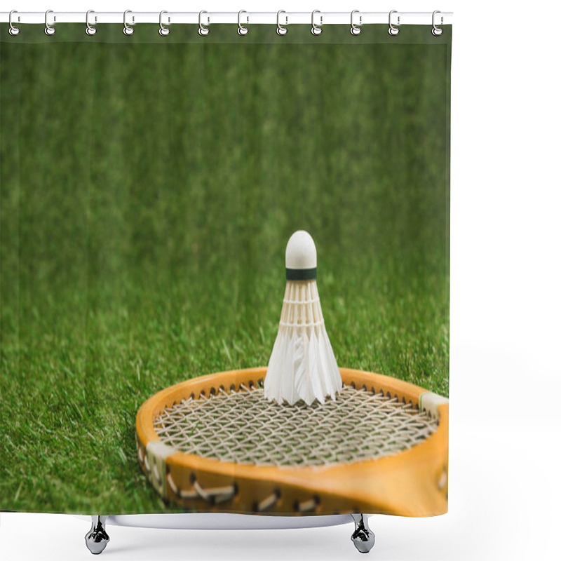 Personality  Badminton Racket And Shuttlecock Shower Curtains