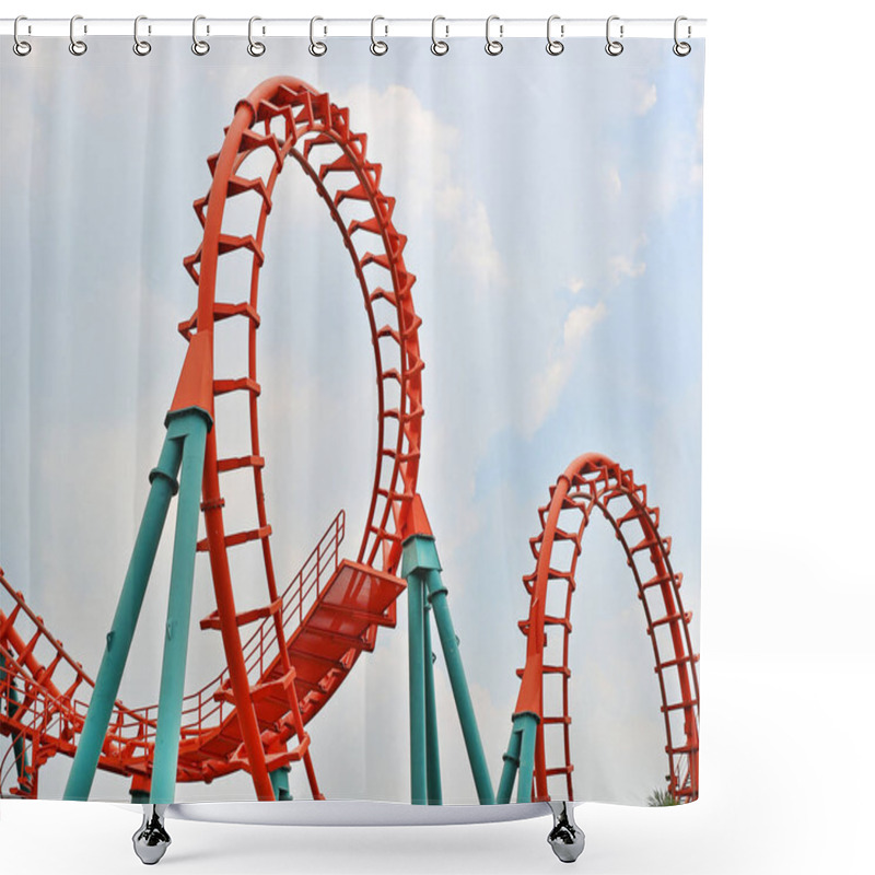 Personality  A Roller Coaster Track Shower Curtains