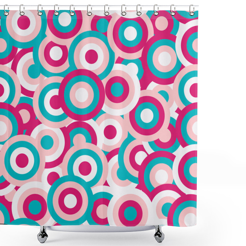 Personality  Background With Circles Shower Curtains