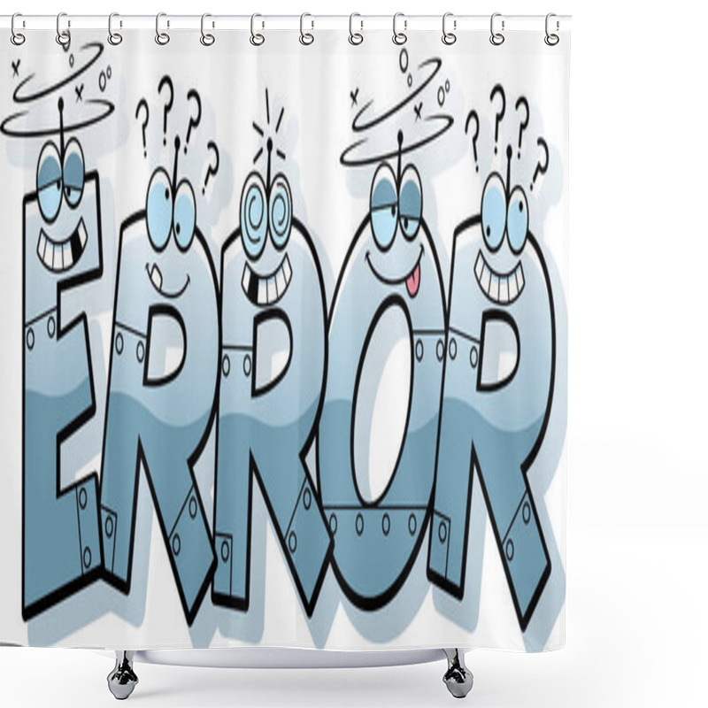 Personality  Cartoon Computer Error Text Shower Curtains