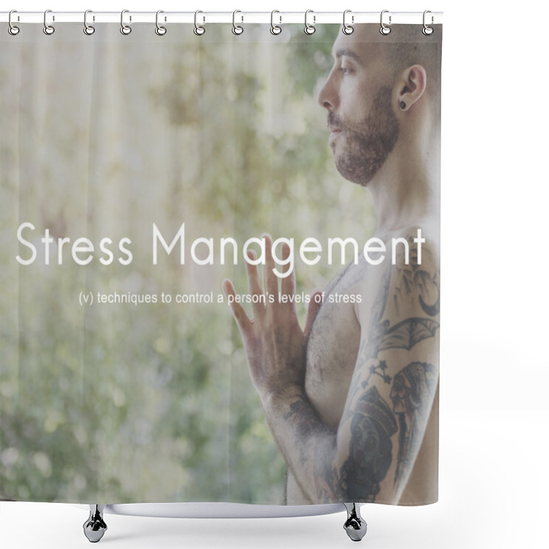 Personality  Man And  Stress Management Concept Shower Curtains