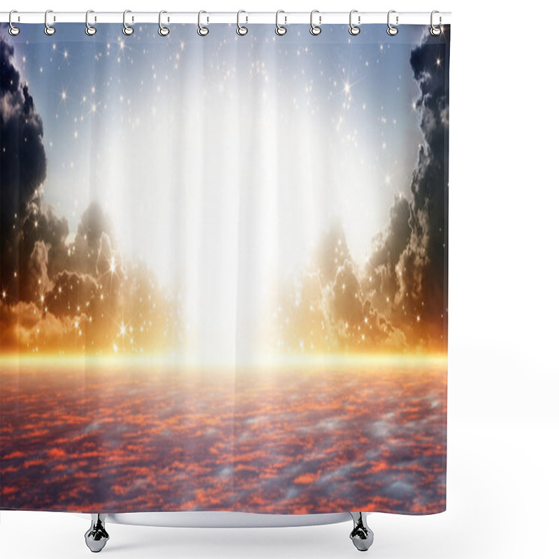 Personality  Beautiful Sunrise, Heaven Shower Curtains