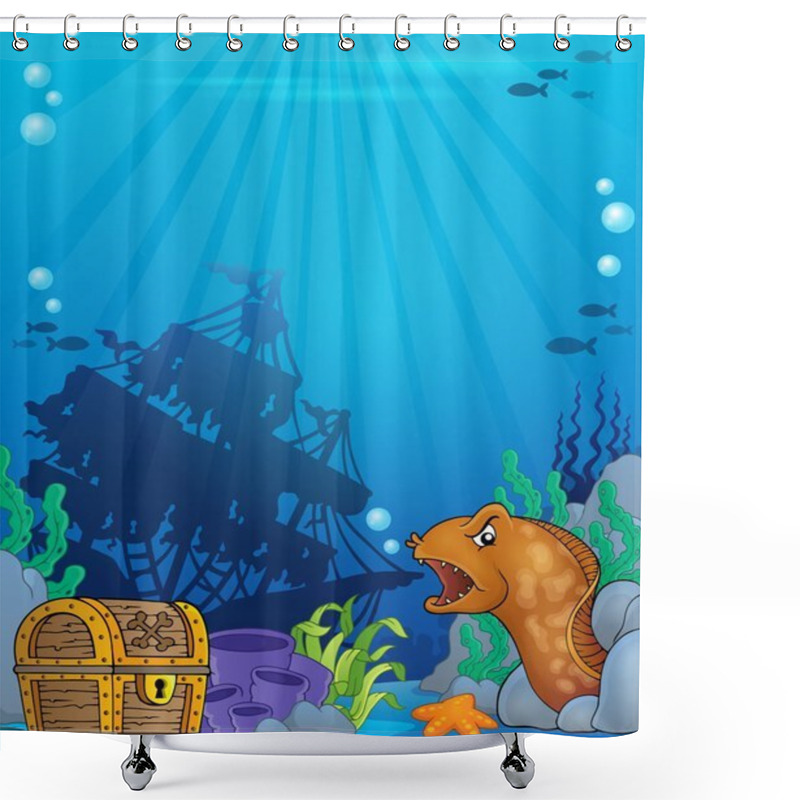 Personality  Ocean Underwater Theme Background 6 Shower Curtains