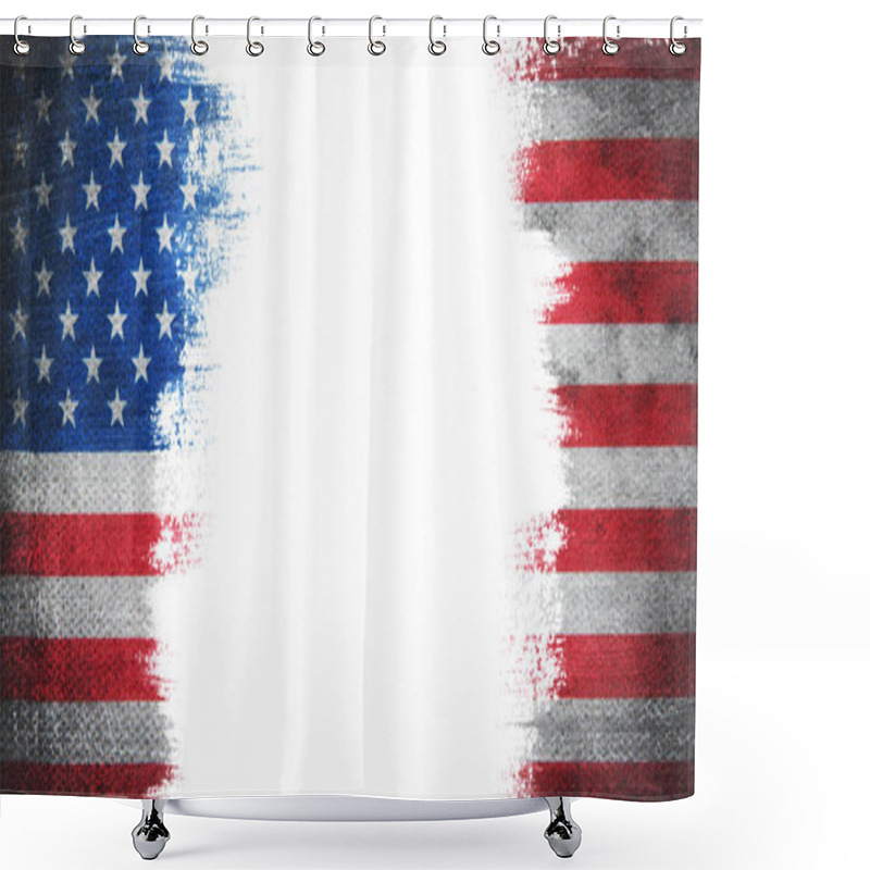 Personality  Grunge USA Flag. American Flag With Grunge Texture. Shower Curtains