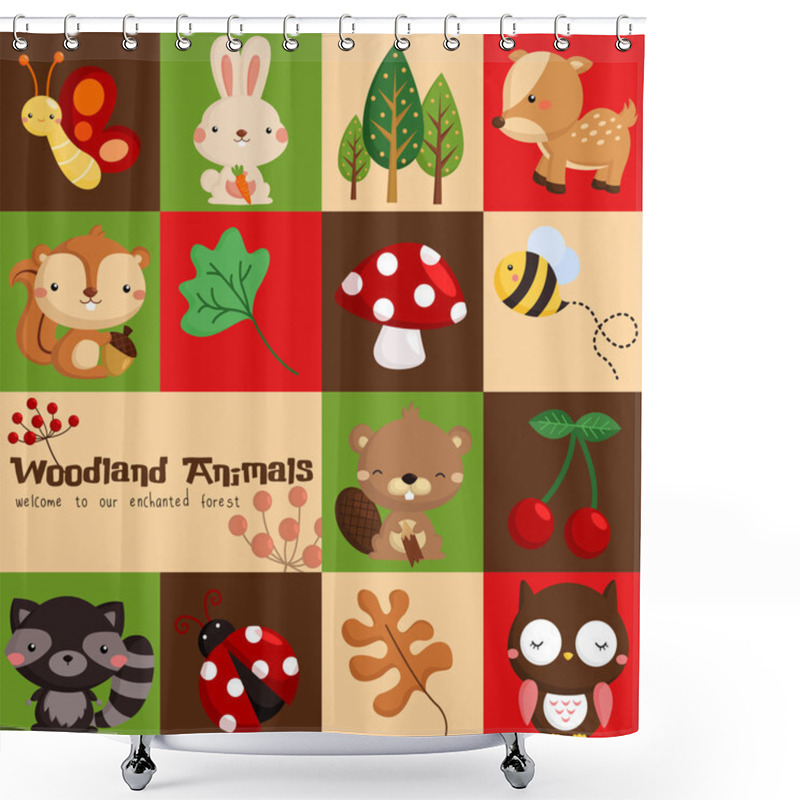 Personality  Square Woodland Shower Curtains