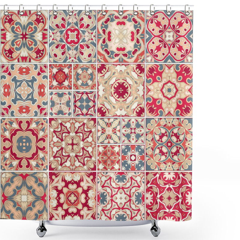 Personality  Collection Of Ceramic Tiles Shower Curtains