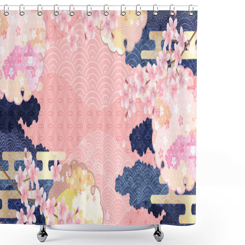 Personality  Cherry Blossoms Spring Flower Background  Shower Curtains