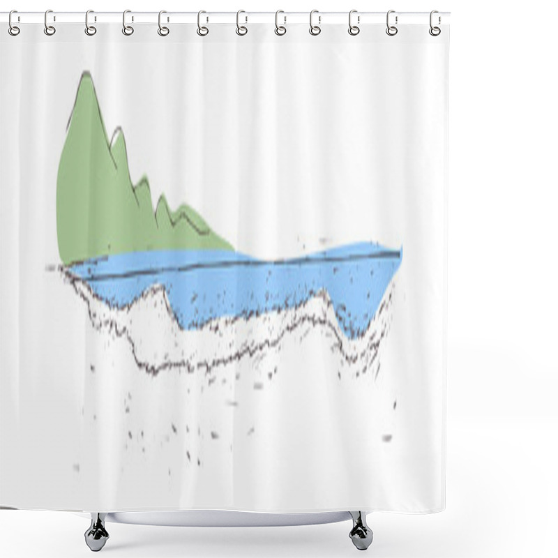 Personality  Mountain Lake Shower Curtains