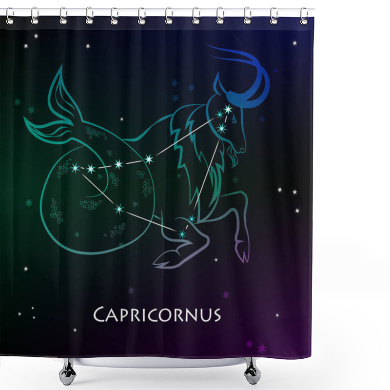 Personality  Capricornus Zodiac Sign Shower Curtains