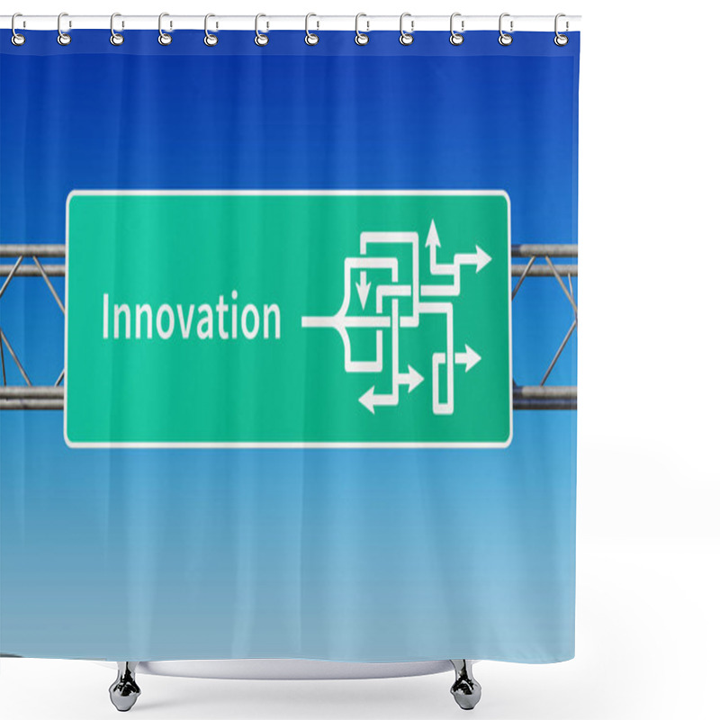 Personality  Road Sign With Multiple Paths To Innovation Shower Curtains