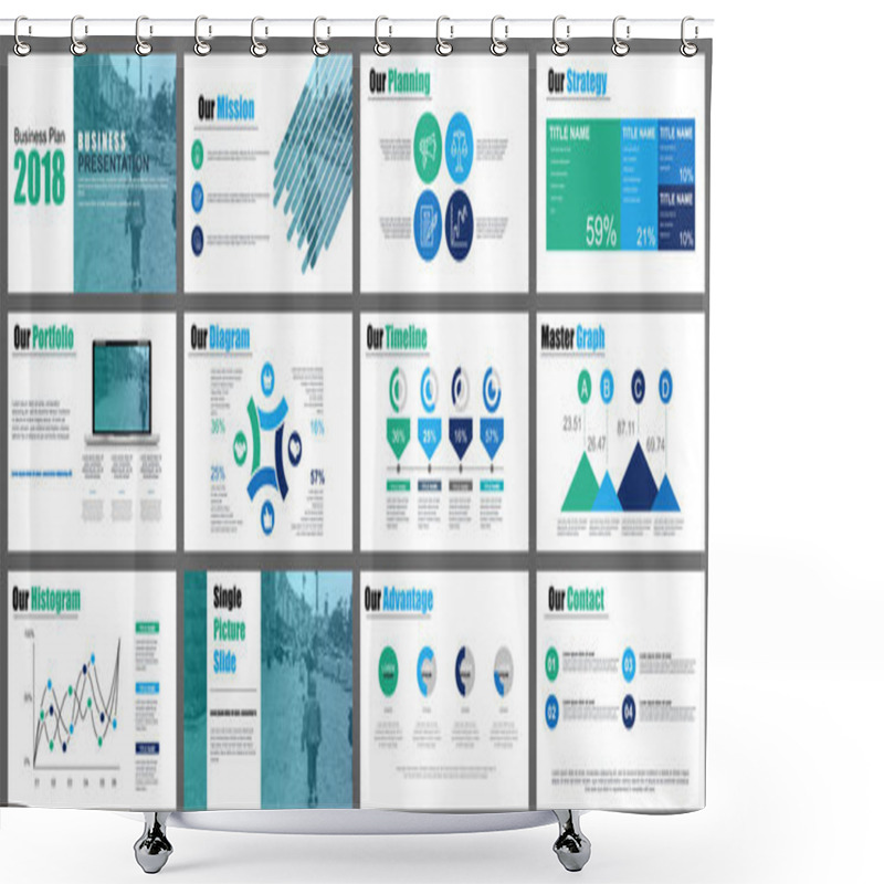 Personality  Business Presentation Slides Templates Shower Curtains