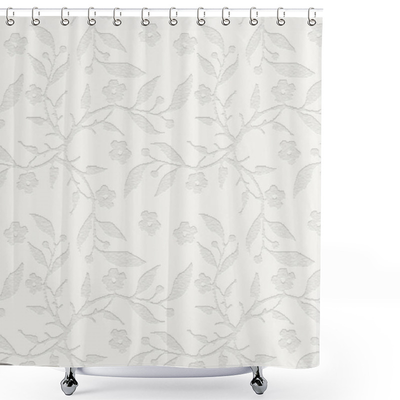 Personality  Stone Floral Engraving - Stone Background With Copy Space Shower Curtains