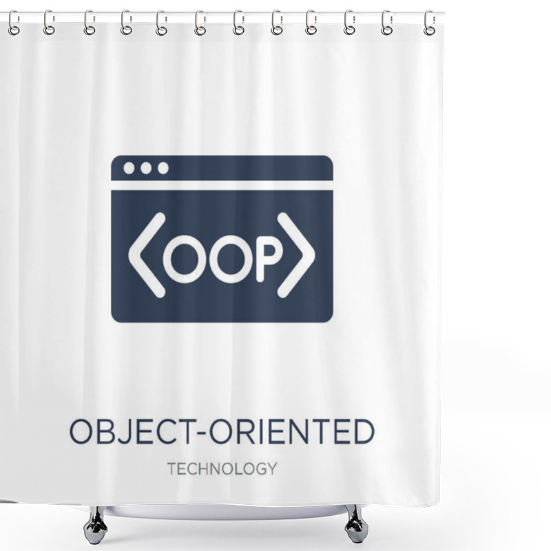 Personality  Object-oriented Programming Icon. Trendy Flat Vector Object-oriented Programming Icon On White Background From Technology Collection, Vector Illustration Can Be Use For Web And Mobile, Eps10 Shower Curtains