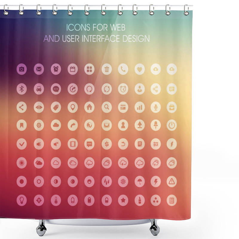 Personality  Set Of Icons For Web And User Interface Design Shower Curtains