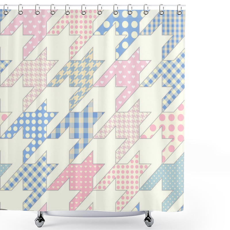 Personality  Geometrical Patchwork Pattern Shower Curtains