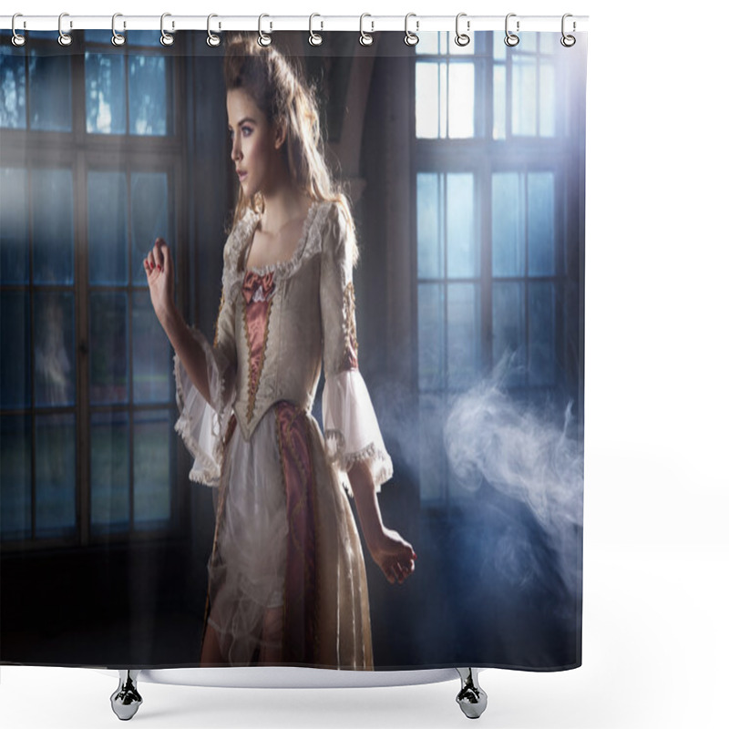 Personality  Portrait Of A Beauty Woman Shower Curtains