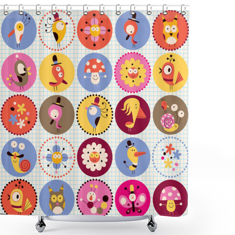 Personality  Cute Characters Pattern Shower Curtains