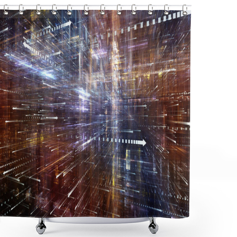 Personality  Perspectives Of Digital World Shower Curtains