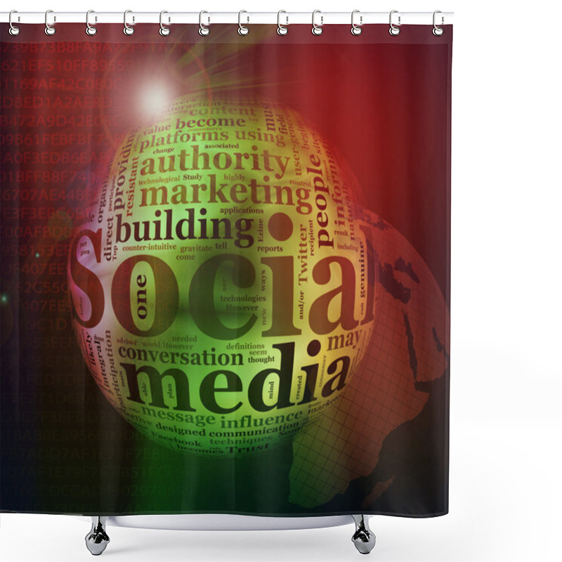 Personality  Abstract Social Media Background Shower Curtains