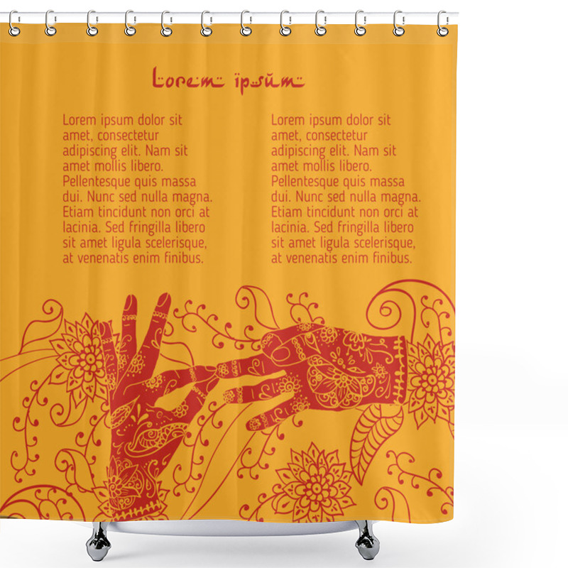 Personality  Yoga Dharmachakra Mudra Hands Shower Curtains