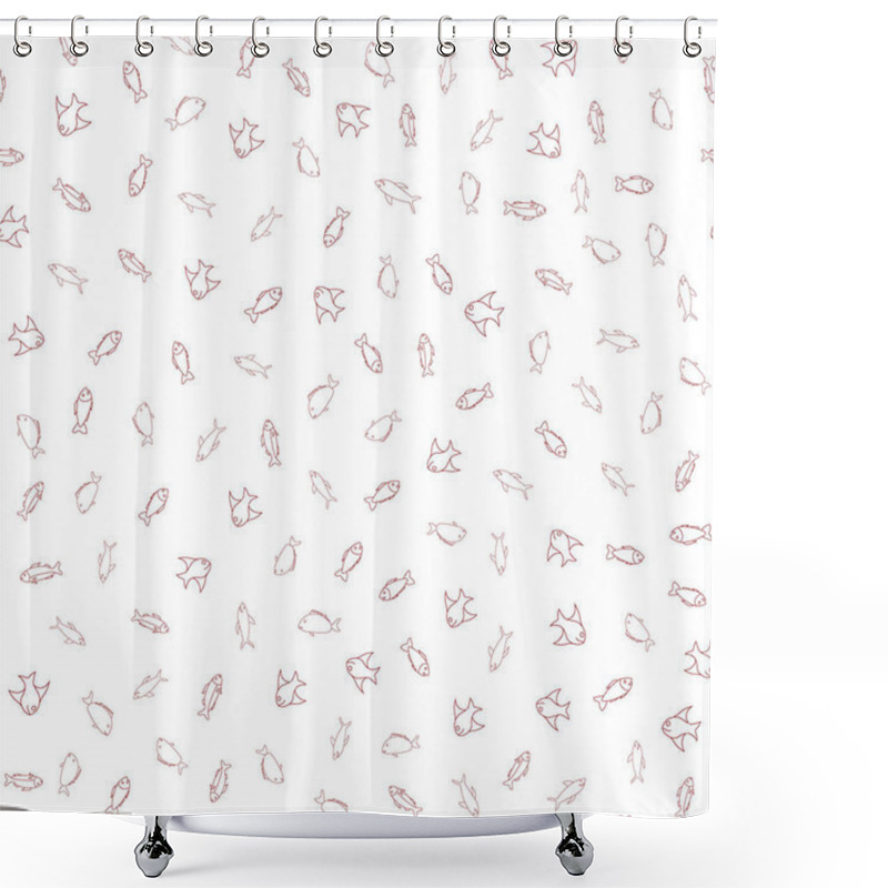 Personality  Fish Seamless Pattern Background Shower Curtains