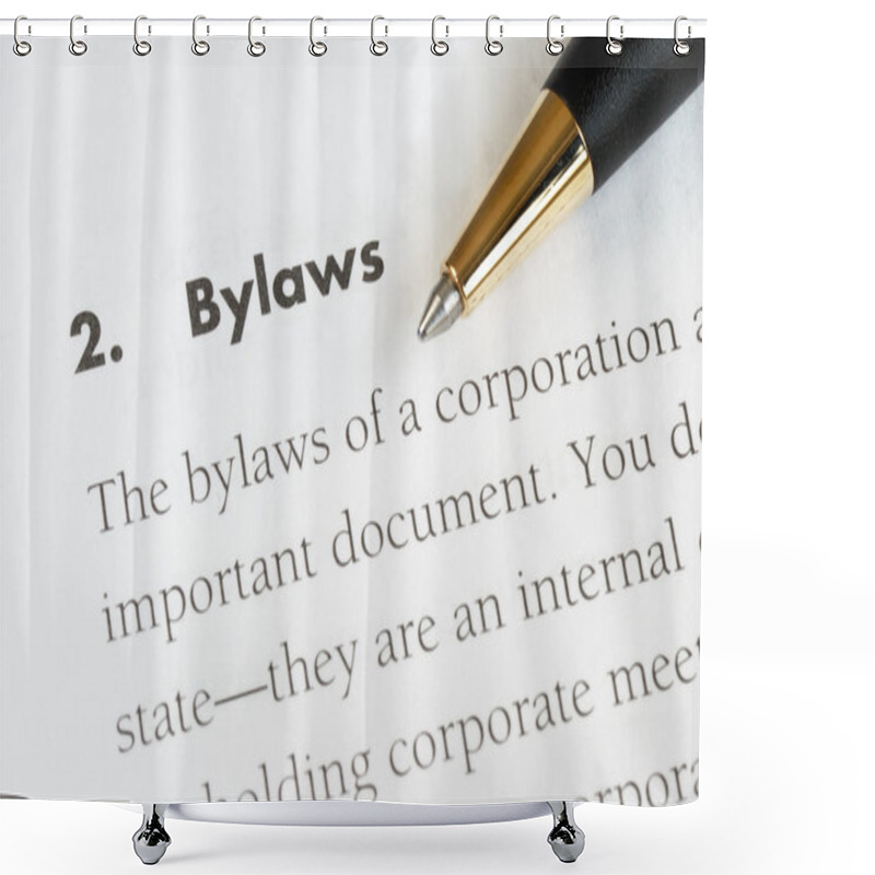 Personality  Definition Of The Bylaws Of A Corporation Shower Curtains